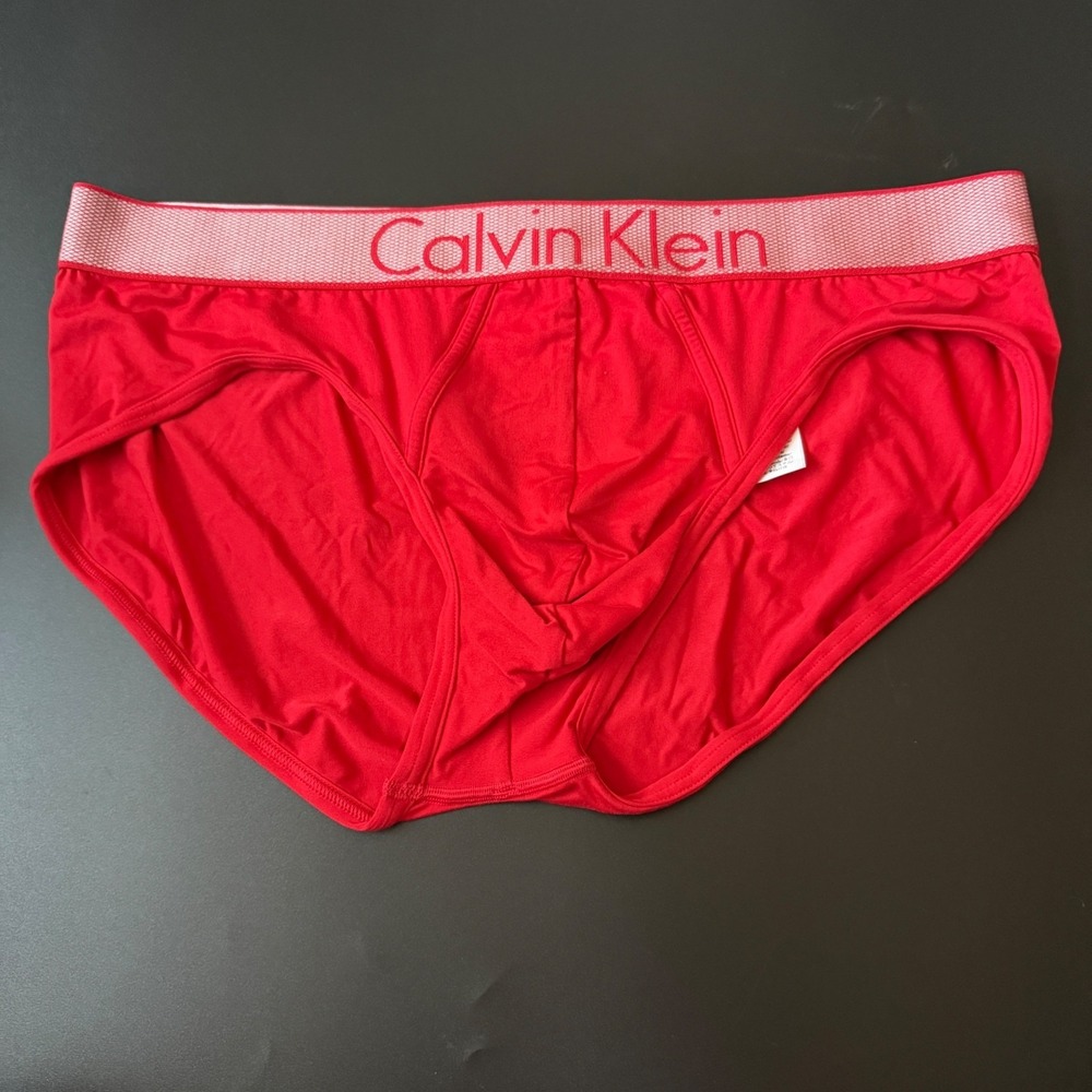 Calvin Klein X Microfiber Low Rise Mens Size XL Red Brief Ck Underwear